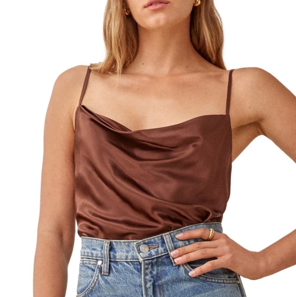 Reformation SAMMI Silk Tank Cami